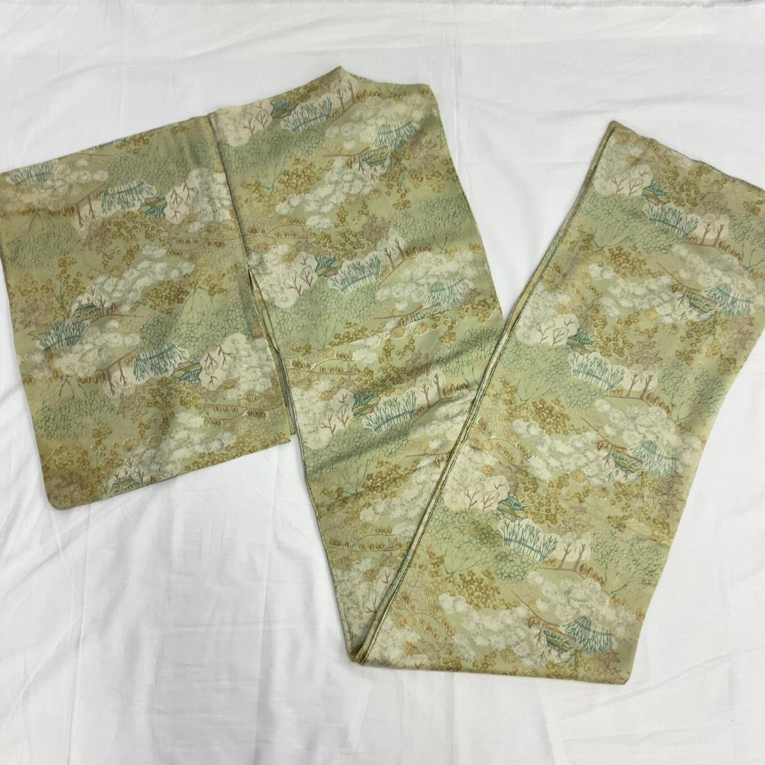 柔らかい 〔6628〕着物 小紋 単衣 緑 単品販売 aiinnovationsmaroc.com