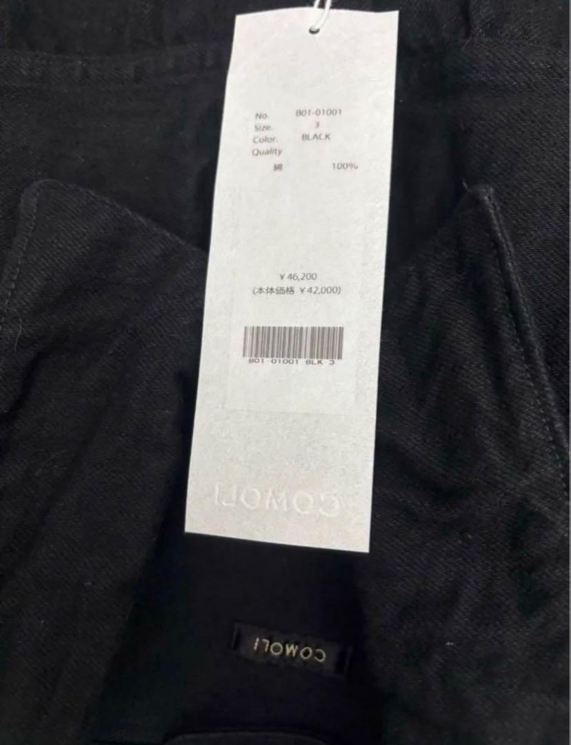 新品25SS COMOLI デニム ジャケット size3 ブラック