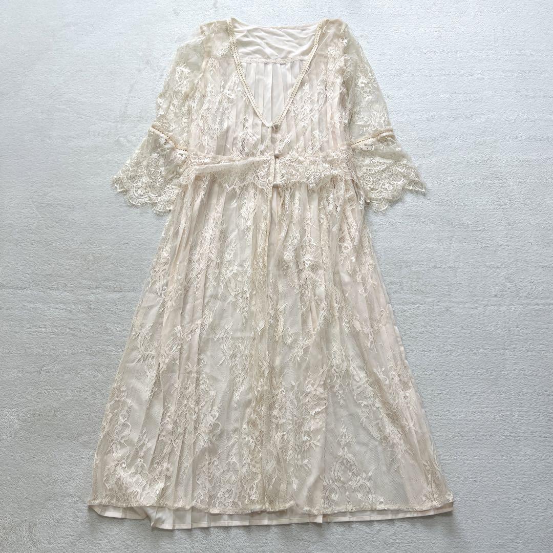 axes femme アクシーズファム　ロングワンピース　ベージュ　Mサイズ