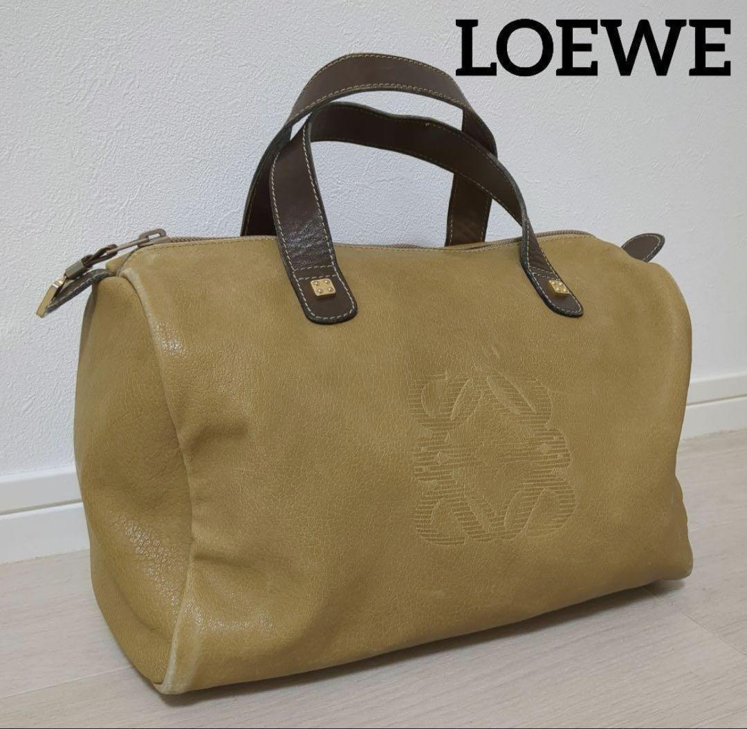 N*A様 LOEWE　ロエベ　アナグラム　ボストンバッグ　スペイン製　90sVi