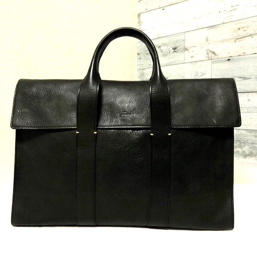 人気 ゲンテン ビジネスバッグ A4可 オールレザー ブラックgenten