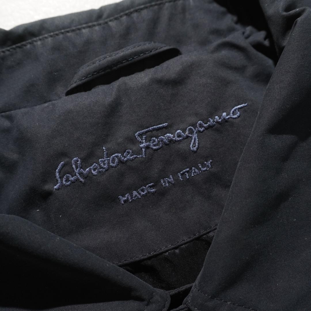 Salvatore Ferragamo ステンカラーコート ネイビー/TW350