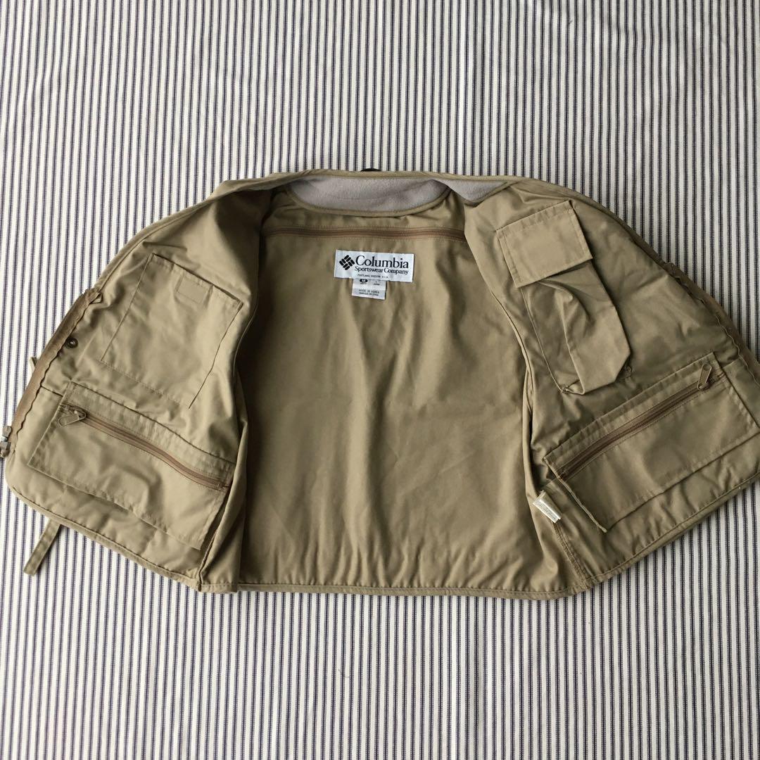 コロンビア フィッシングベスト L ベージュ
