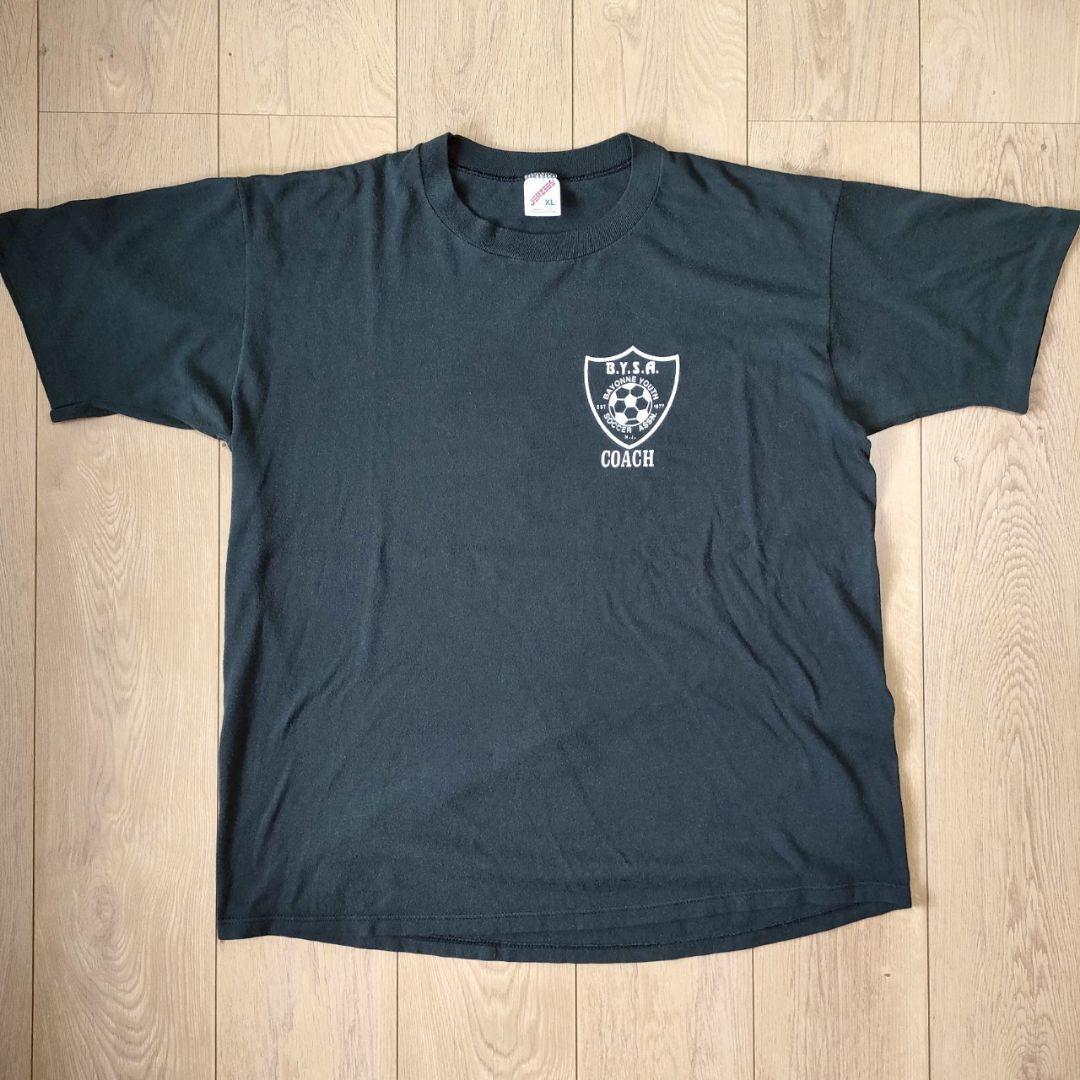 短丈ボックス】90s JERZEES USA製 無地Tシャツ ブラック XL