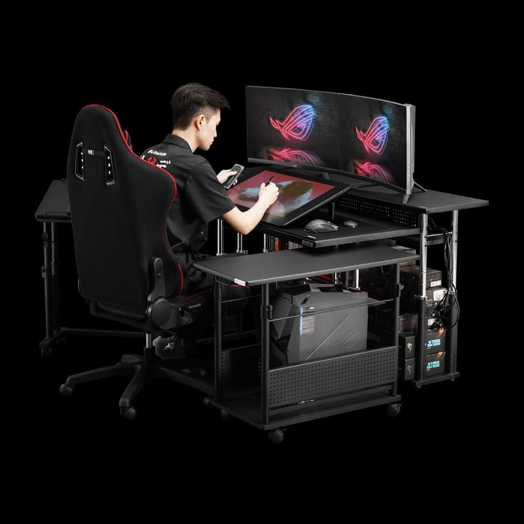 バウヒュッテ BHC-1200H 昇降式 エクステンション デスク　ブラック