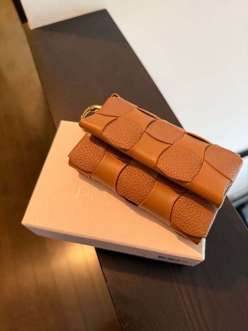 丁寧な POLENE PORTE-CARTES NEITTI DUO CAMELPolène 【日本全国送料無料】