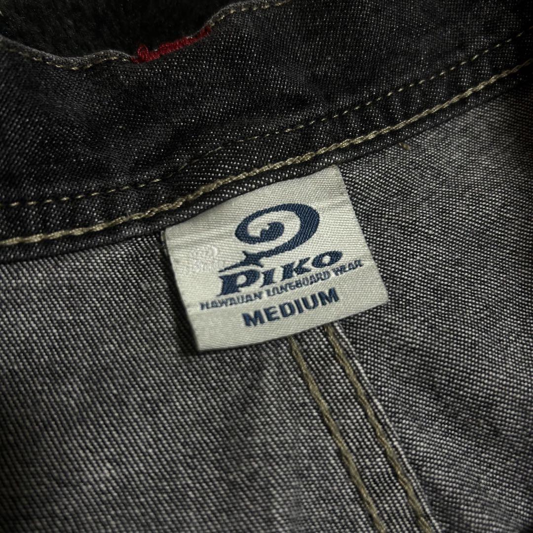 00s PIKO ブラックデニム ハーフパンツ カーゴショーツ バギー