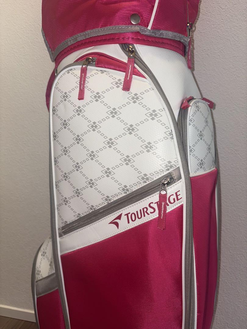 TourStage 軽量キャディバッグ ピンク ホワイト 美品 - メルカリ