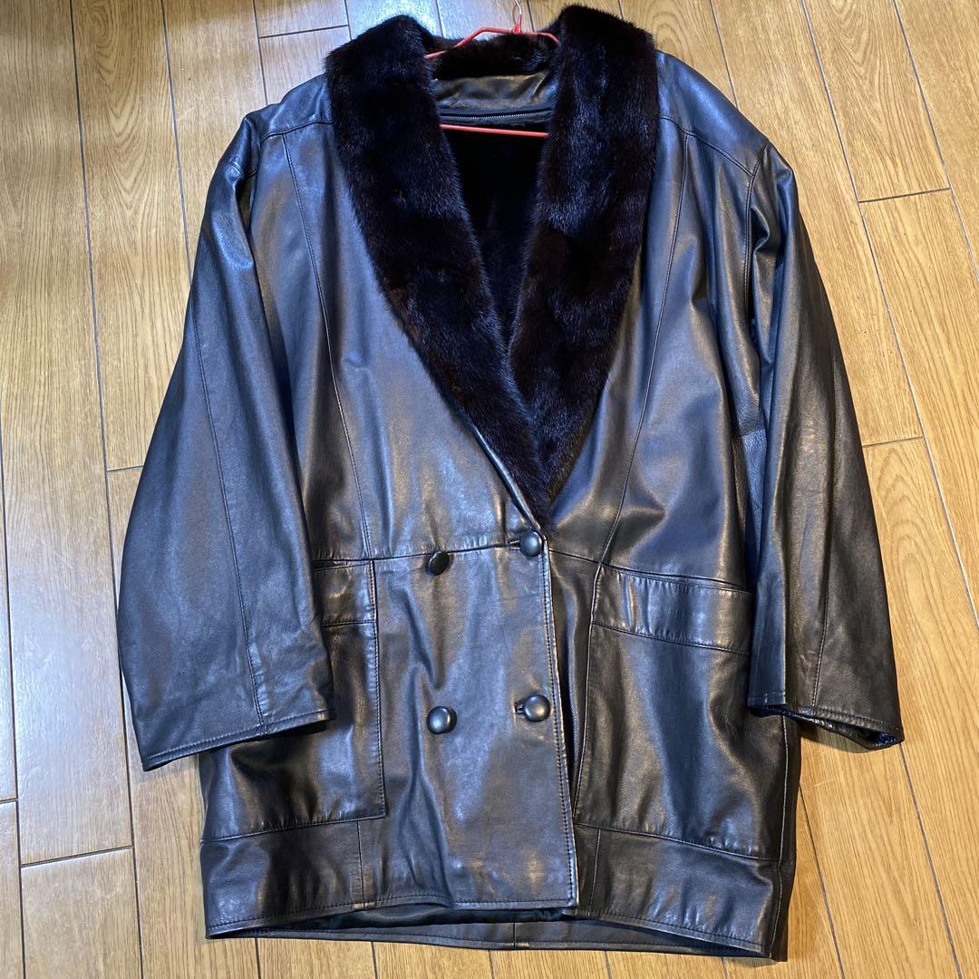 J&Rレザー リアルファー付きコート org.jpg