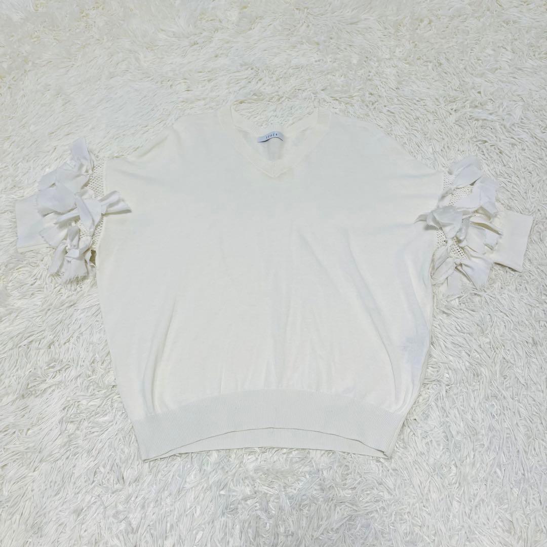 trois トロア　リボン　Tシャツ　サマーニット