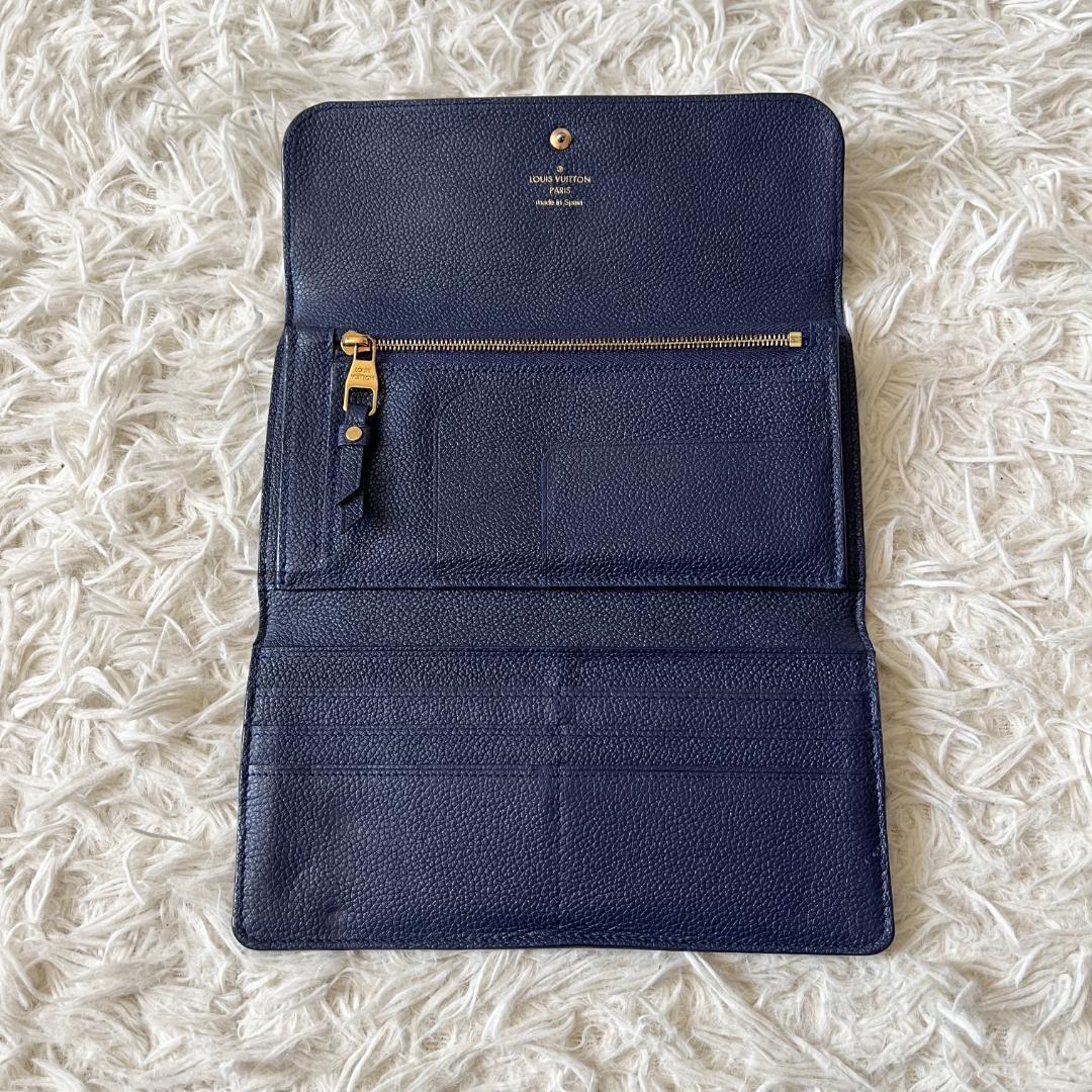 極美品 VUITTON ルイヴィトン アンプラント 長財布 ネイビー 箱付き 極美品 VUITTON ルイヴィトン アンプラント 長財布 ネイビー 箱付き