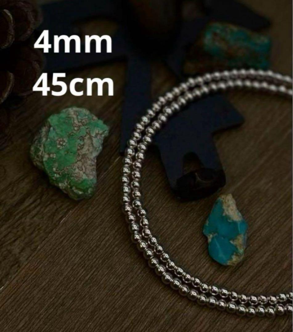 Ericka Nicolas Begay 4mm 45cmナバホパールネックレス