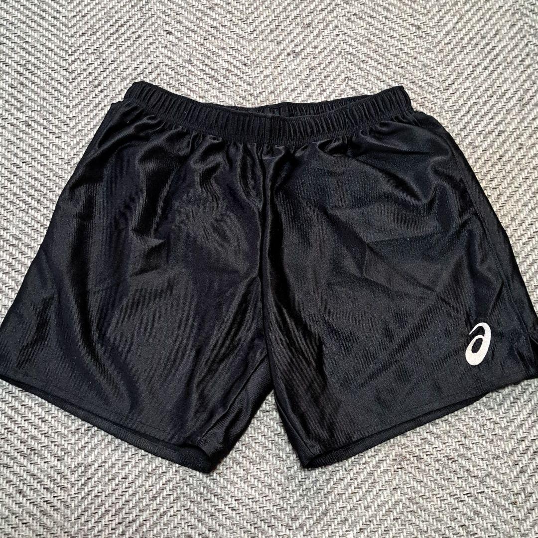 男子 アシックス バレーボール ゲームパンツ 黒色 160 短パン ハーフパンツ