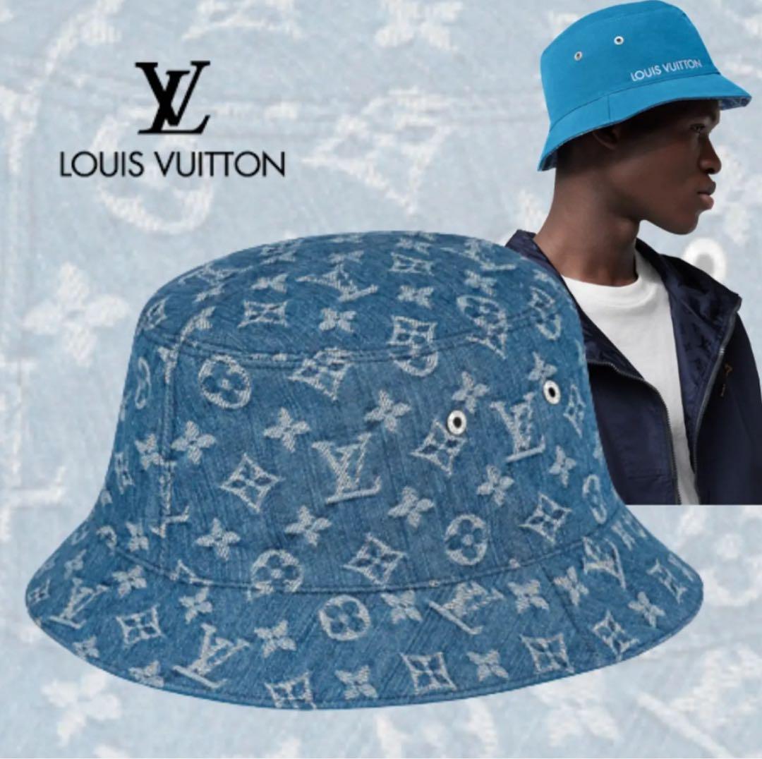 LOUIS VUITTON デニム バケットハット 帽子 LV