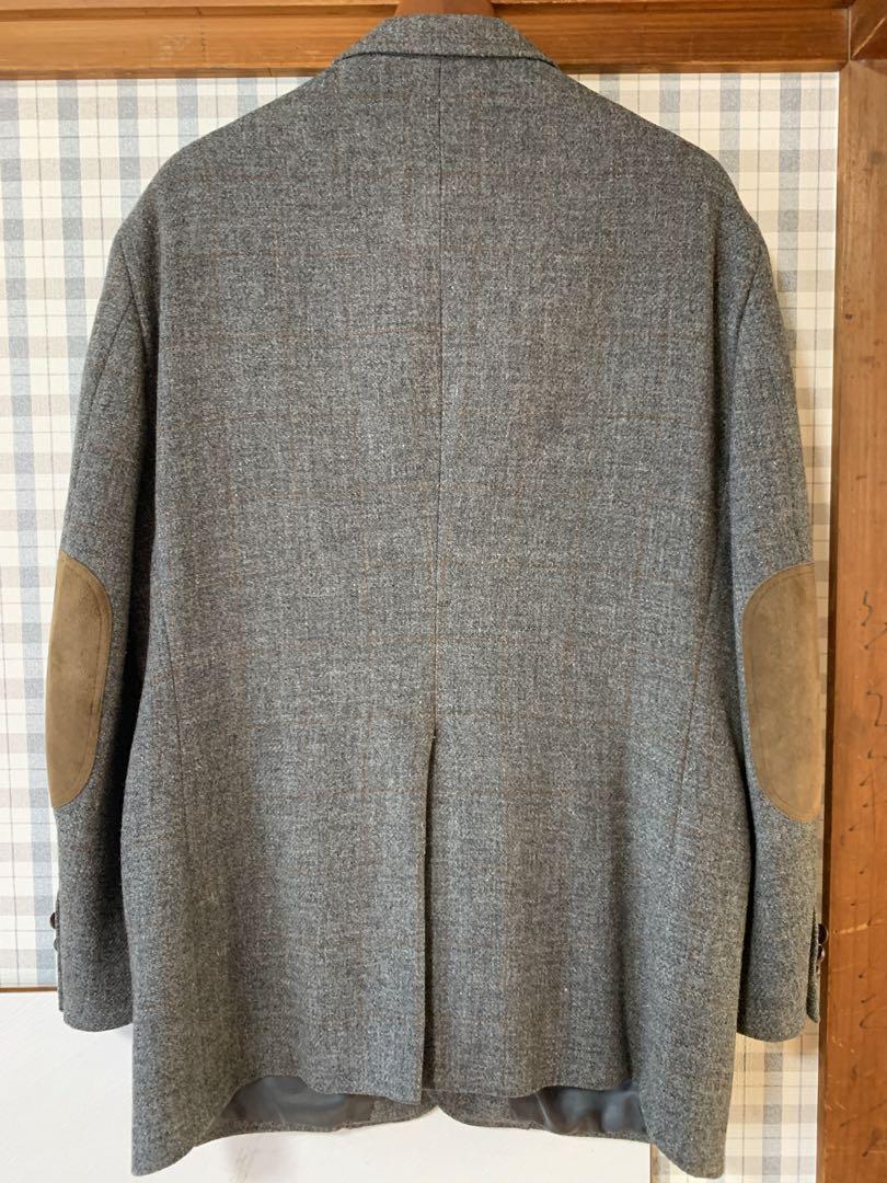 '90年代J Press手縫いHarrisTweed三つボタン段返り胡桃ボタン