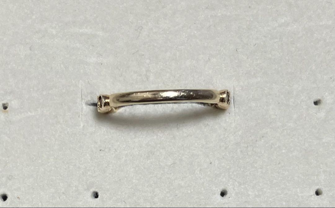 K10 ミル打ちピンキーリング　4号 アミュレットリング