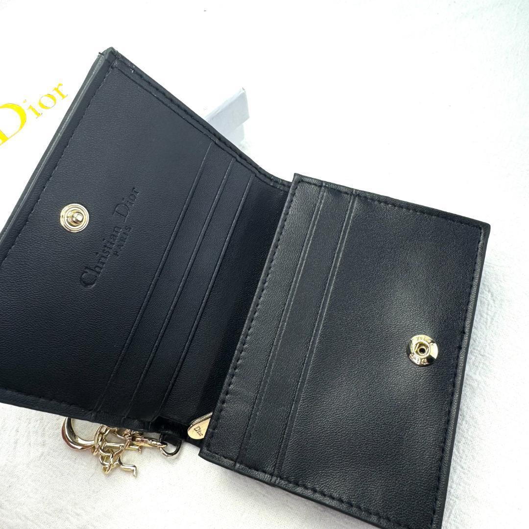 Dior 黒 キルティング 二つ折り財布 - メルカリ