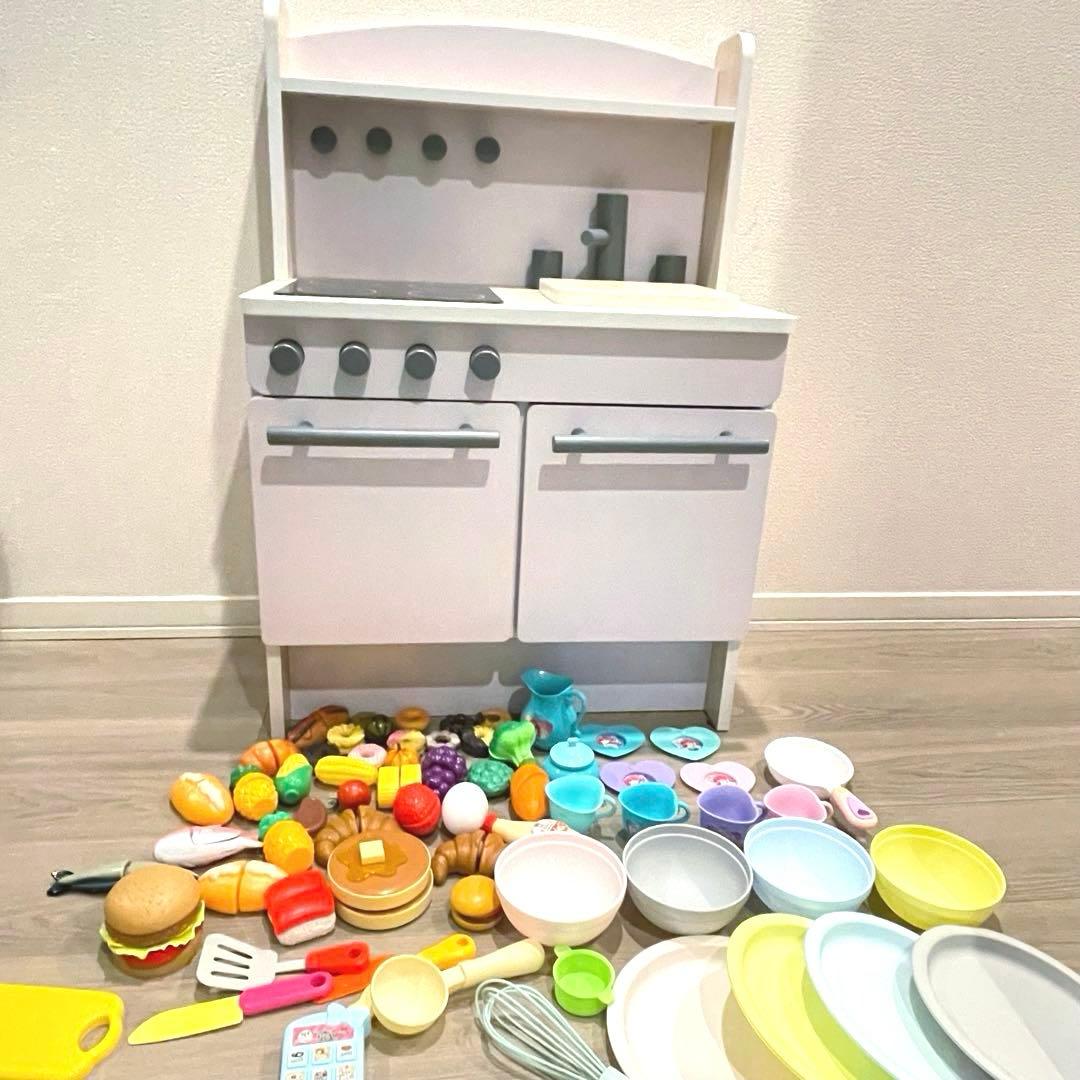 ままごとキッチン おままごとセット ピンク パープル目立った傷や汚れなし