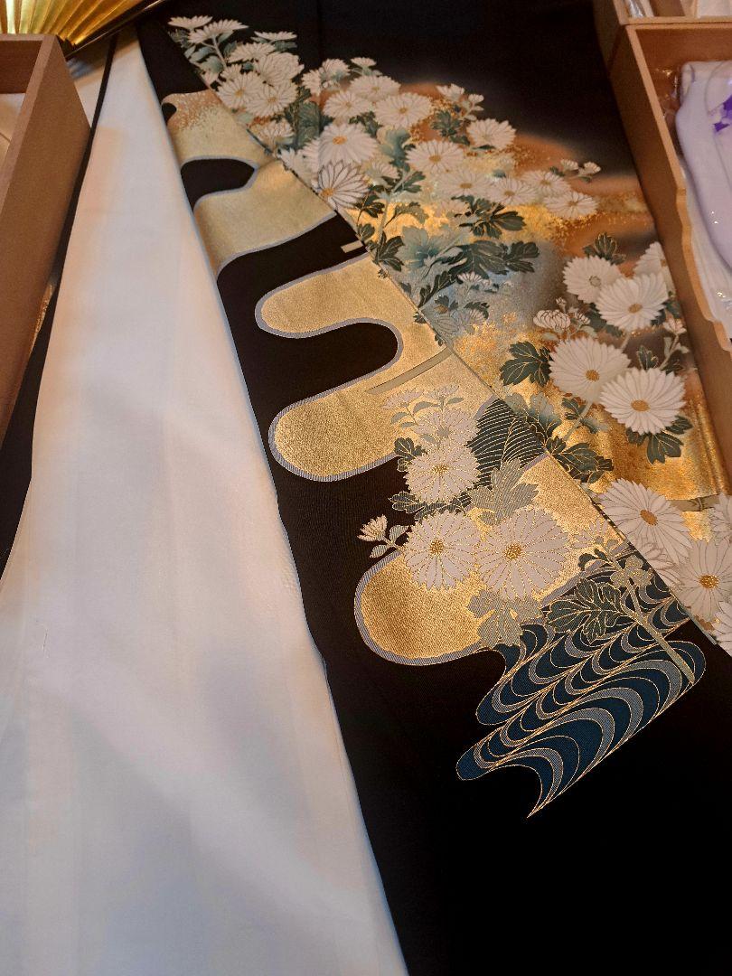 美品❇️やまと誂え　作家物黒留め袖　金彩　暈し染め　比翼仕立て ❇️総フルセット