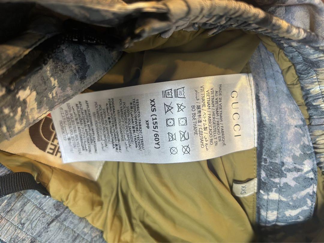 【新品未使用】GUCCI ノースフェイス　フォレストカモ　カーゴパンツ