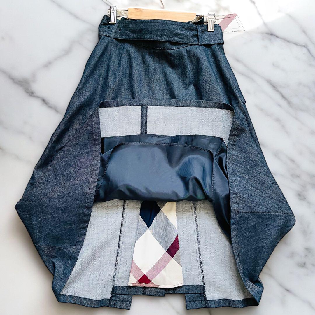 美品 BLUELABELCRESTBRIDGE トレンチスカート ロング 38