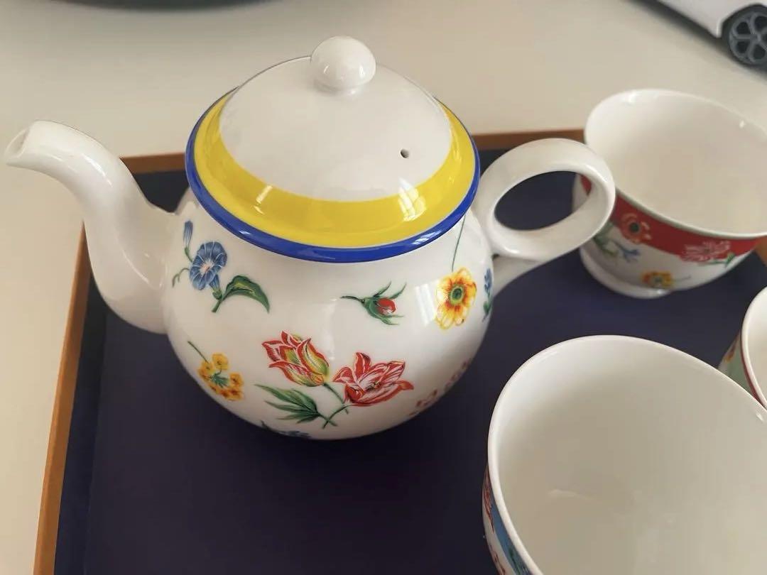 ケンゾー　お茶セット　花柄　食器コーヒー・ティーカップ