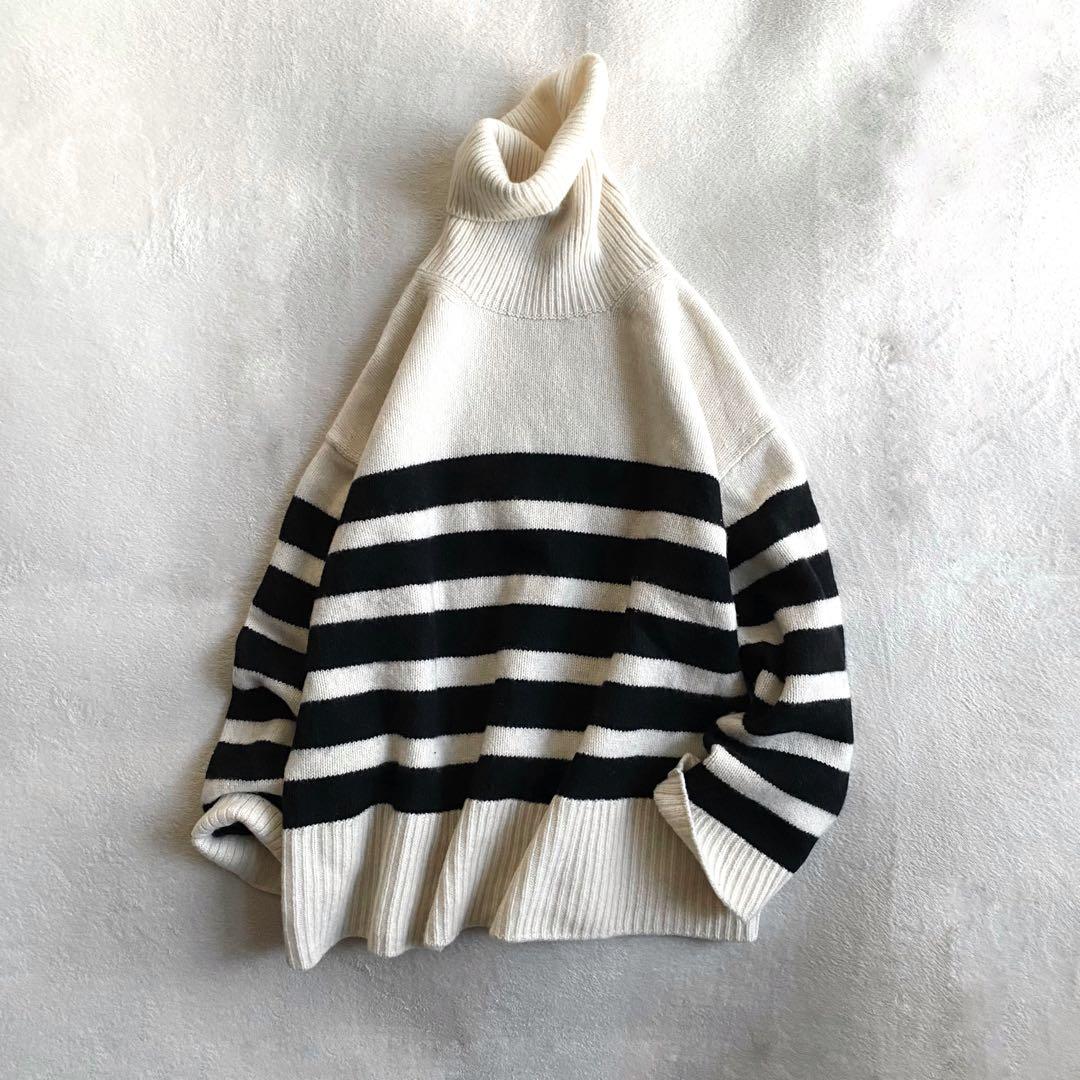 【美品✨】Deuxieme Classe カシミヤ　Wide borderニット