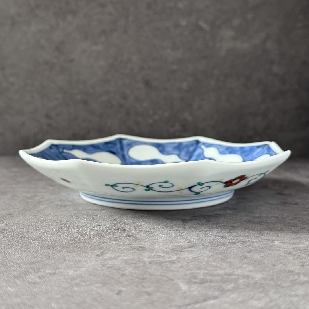 未使用品】心和庵 中里博彦 中里博恒 台座付き中皿 ひさご