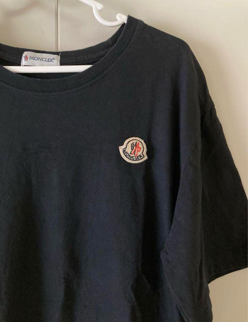 MONCLER ブラック Tシャツ 100%コットン　Lサイズ