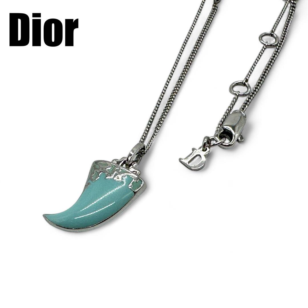 【極美品】希少 Christian Dior 牙モチーフ ネックレス 画像1