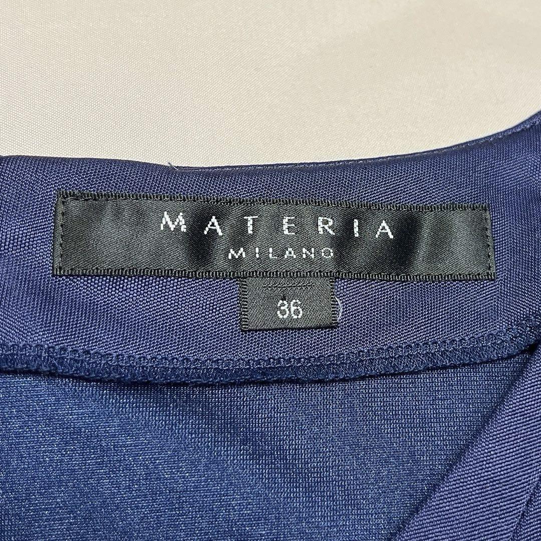 MATERIA カシュクール ドレープ フィット ワンピース ドレス