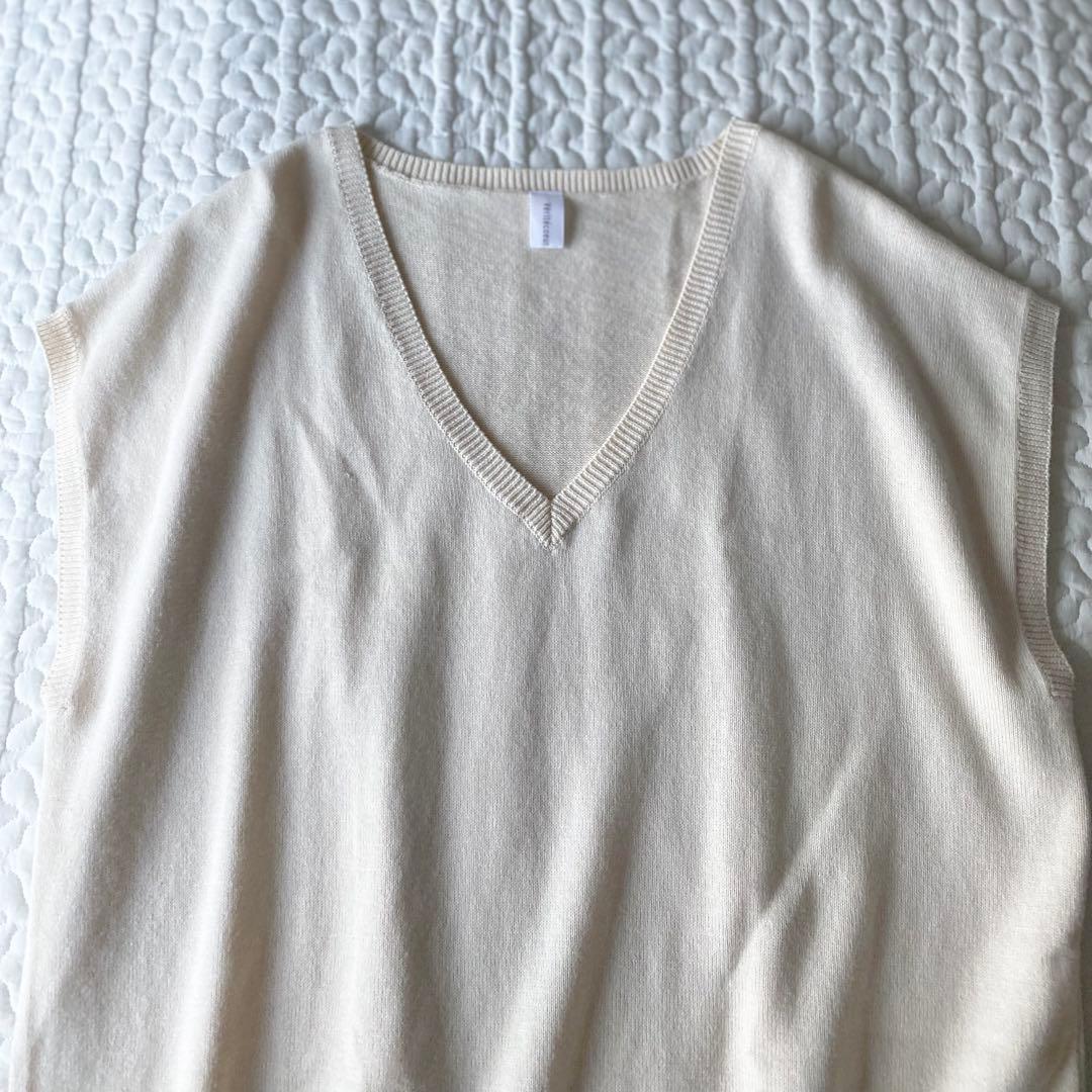 コットンカシミヤニットベスト