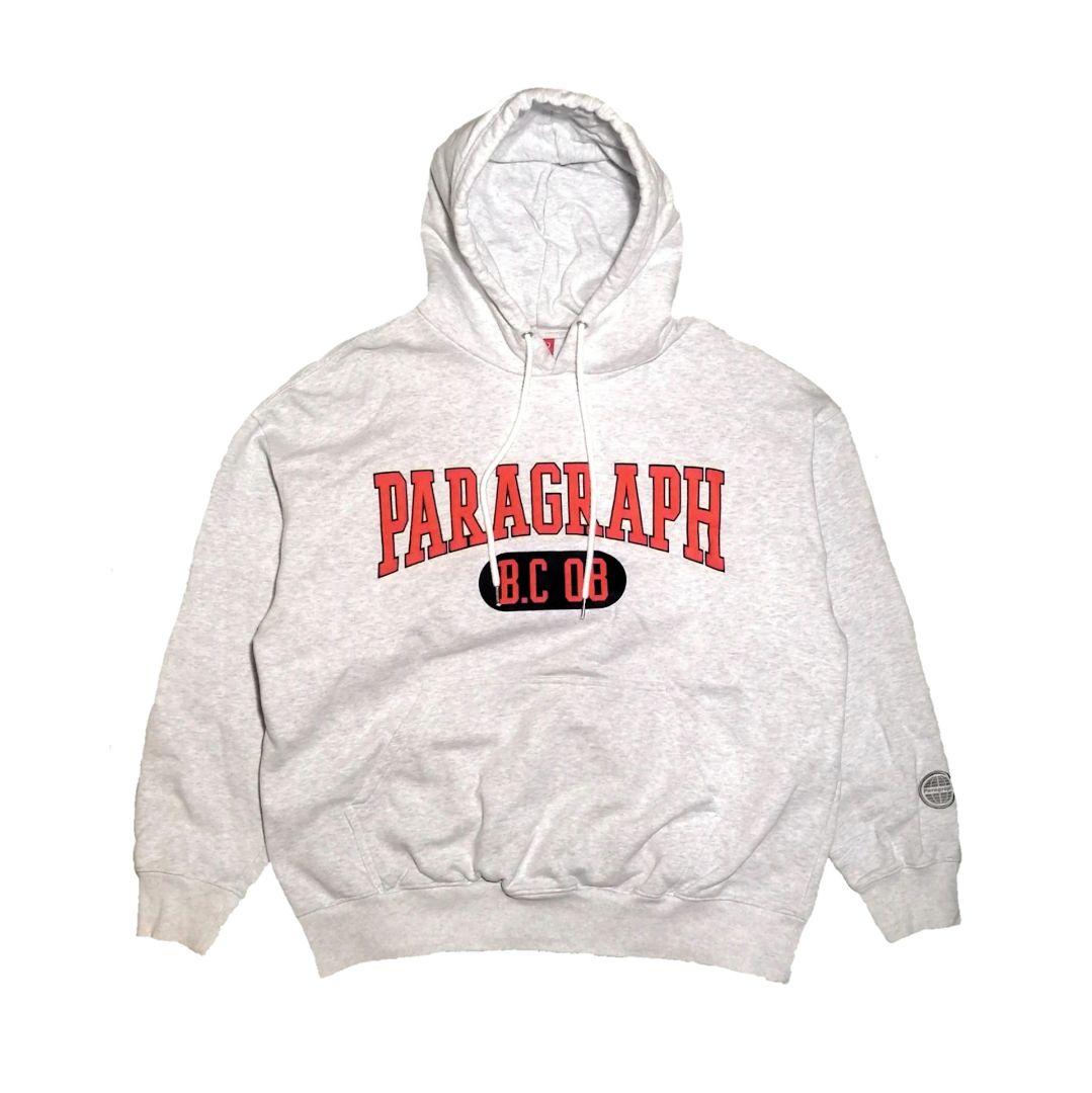【美品】PARAGRAPH パラグラフ 発泡プリント パーカー グレー XL