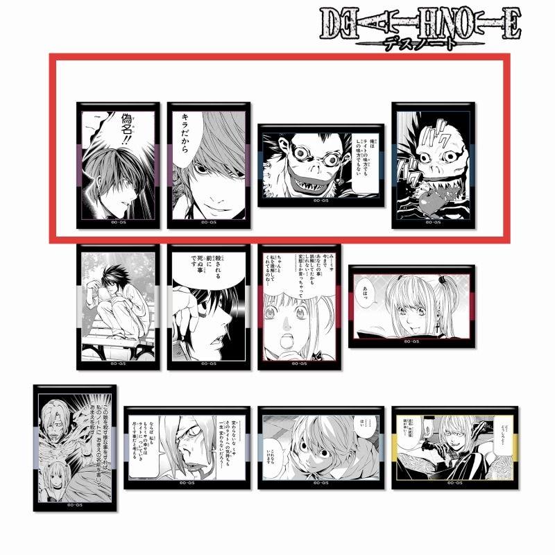 ジャンプ50周年　DEATH NOTE　スクエア缶バッジ 夜神月 原作絵 ジャンプ50周年 DEATH NOTE スクエア缶バッジ 夜神月 原作絵