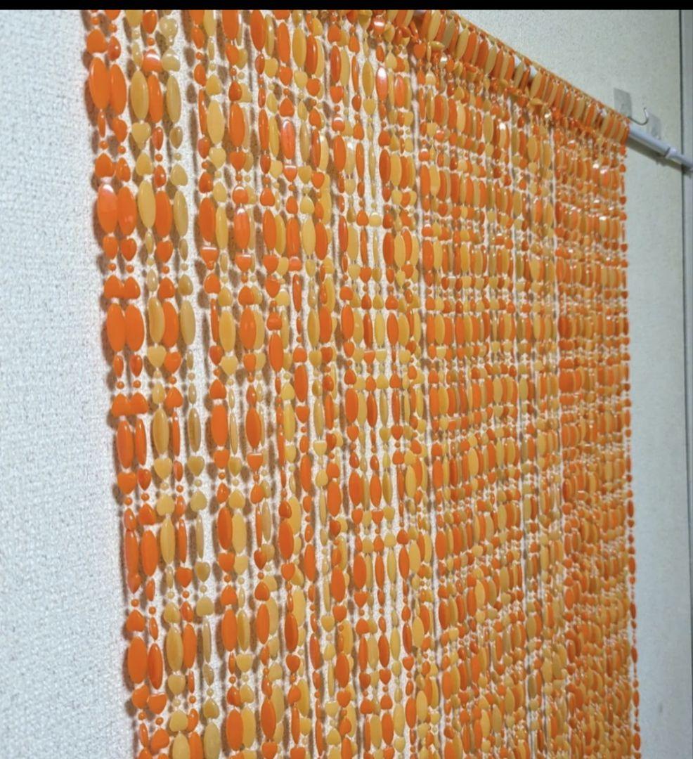 ★プラスチックビーズのれん❤️キラキラ✨60本※訳あり（のれん棒なし）※※
