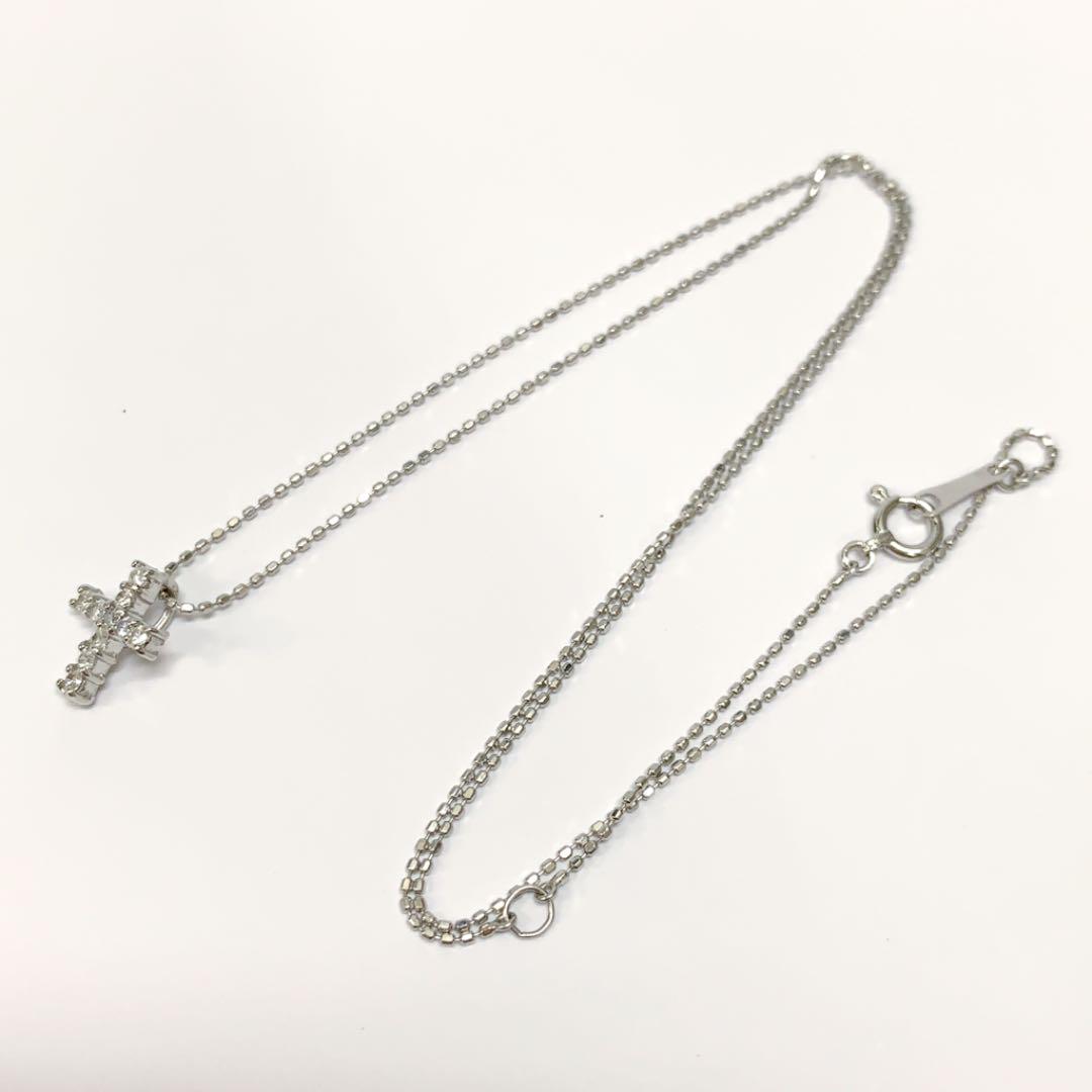 最終値下げ クロス ペンダントネックレス U9jQJ-m46043822987 K18WG ダイヤモンド 得価爆買い