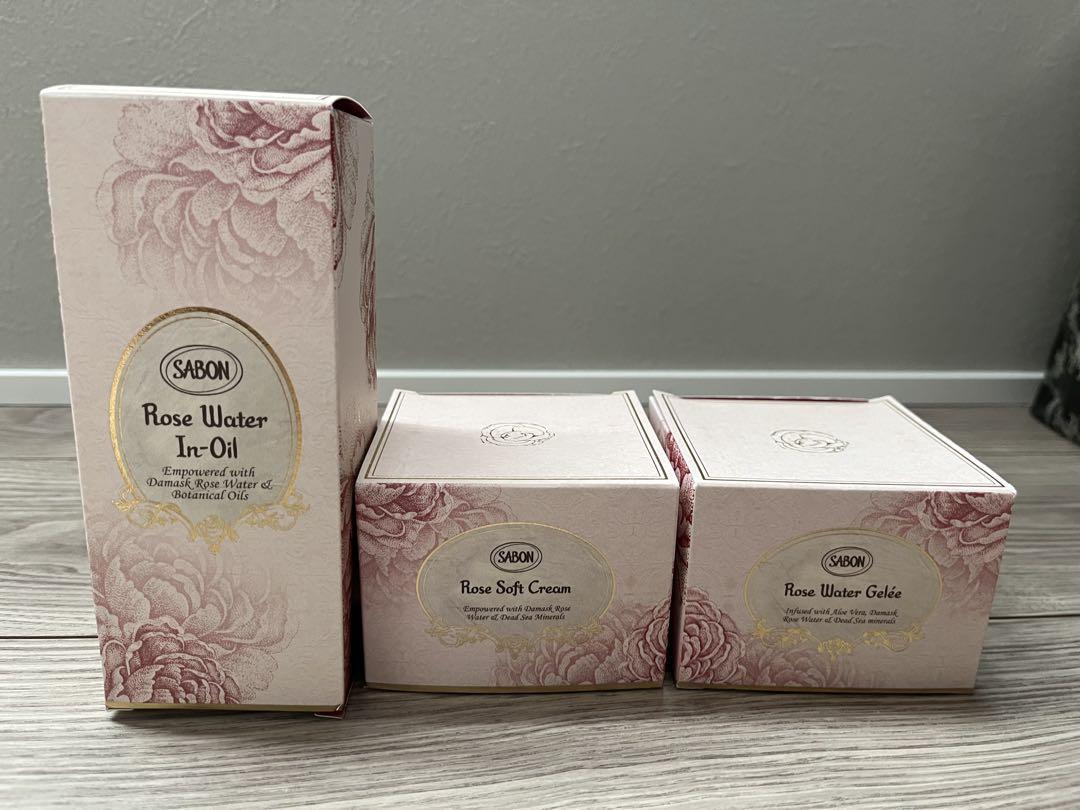SABON ローズウォーターインオイル、ソフトクリーム、ウォータージュレ