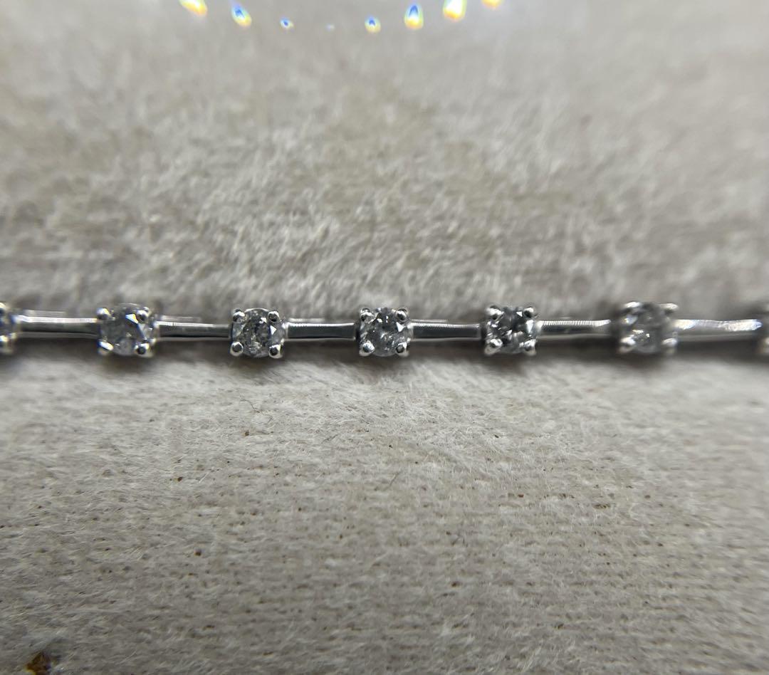 専用JD157★高級 ダイヤモンド1ct K18WG ラインブレスレット