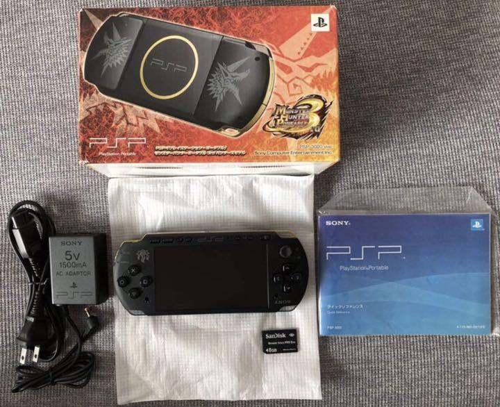 大特価!! ハンターズモデル 3rd モンスターハンターポータブル PSP 【70%OFF】 【美品】PSP-3000 ハンターズモデル 携帯用ゲーム本体