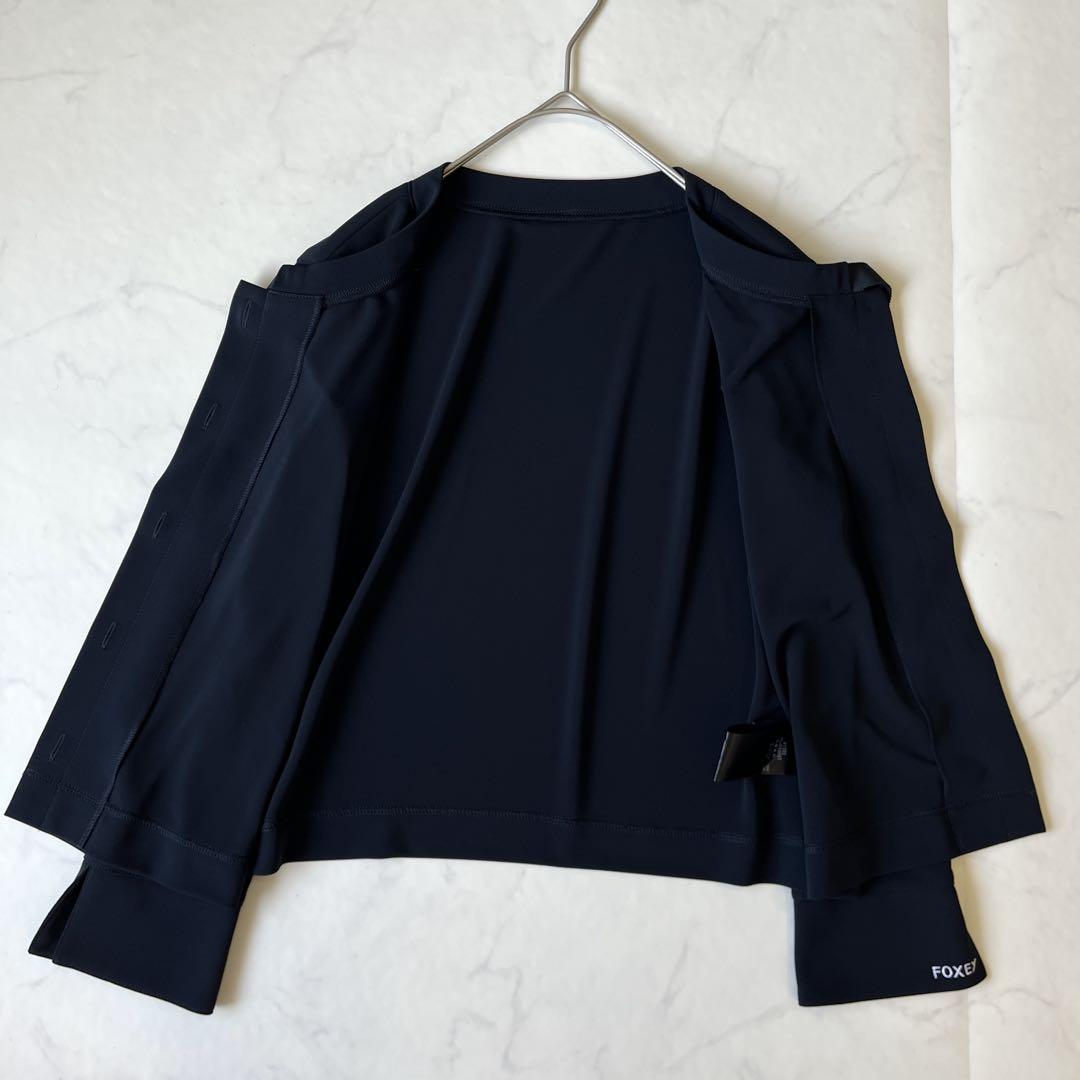 FOXEY NY 洗える パーカー グログランリボン 美品 パーカ