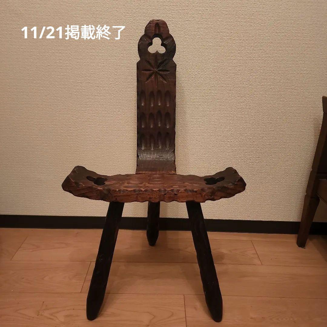 1182 建具屋一筋58年のおじいちゃんの手作りスツール、イス☆桑