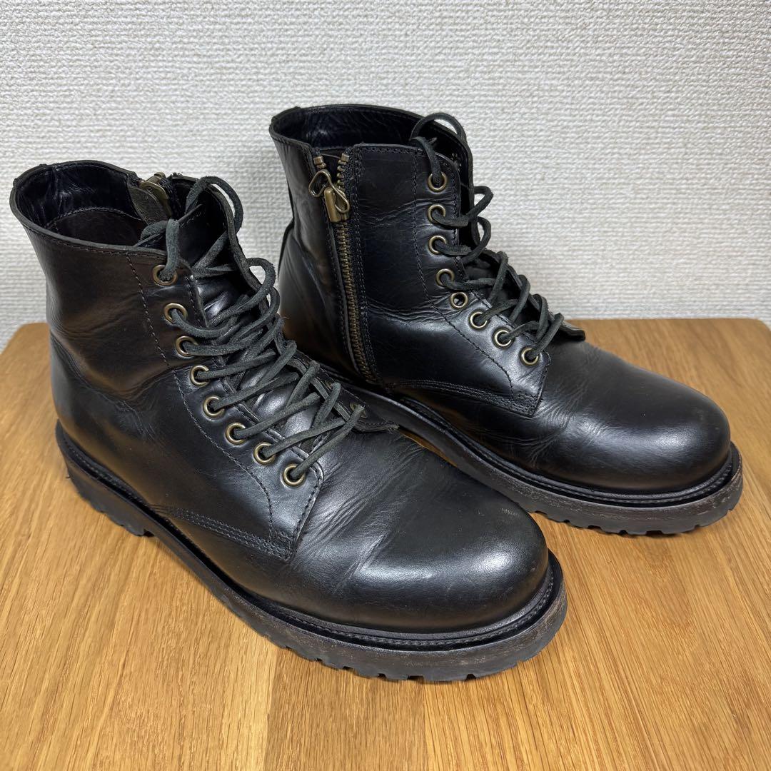 【特別セール品】 BUTTERO(ブッテロ) サイドジップワークブーツ ブラック 40 靴
