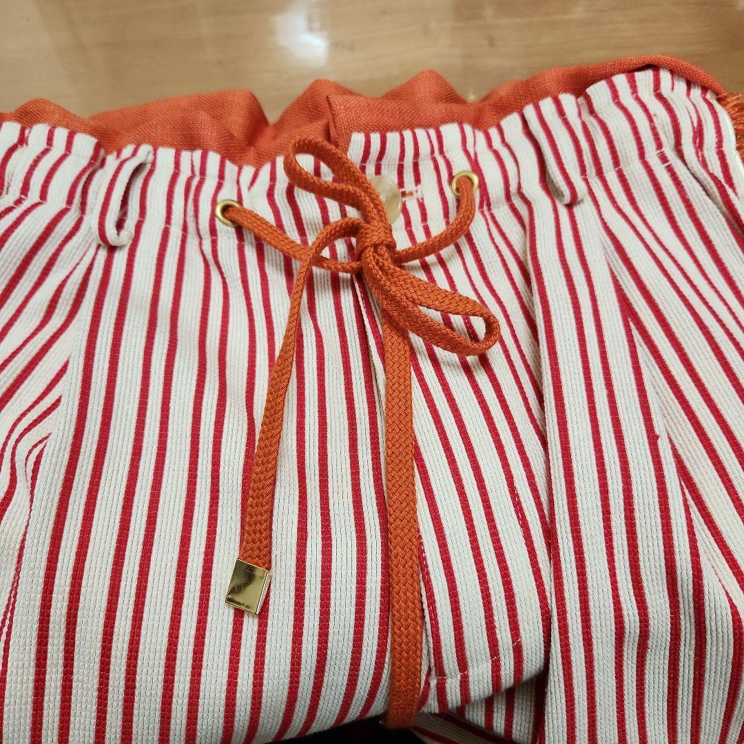 ボーダーワイドパンツ