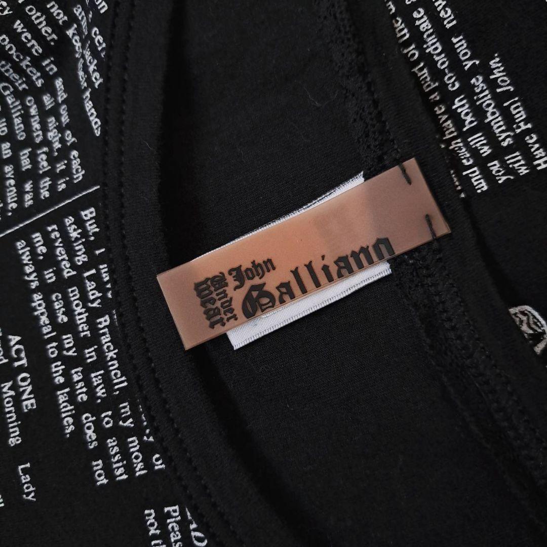 john galliano ジョンガリアーノ ニュースペーパー 長袖 Tシャツ
