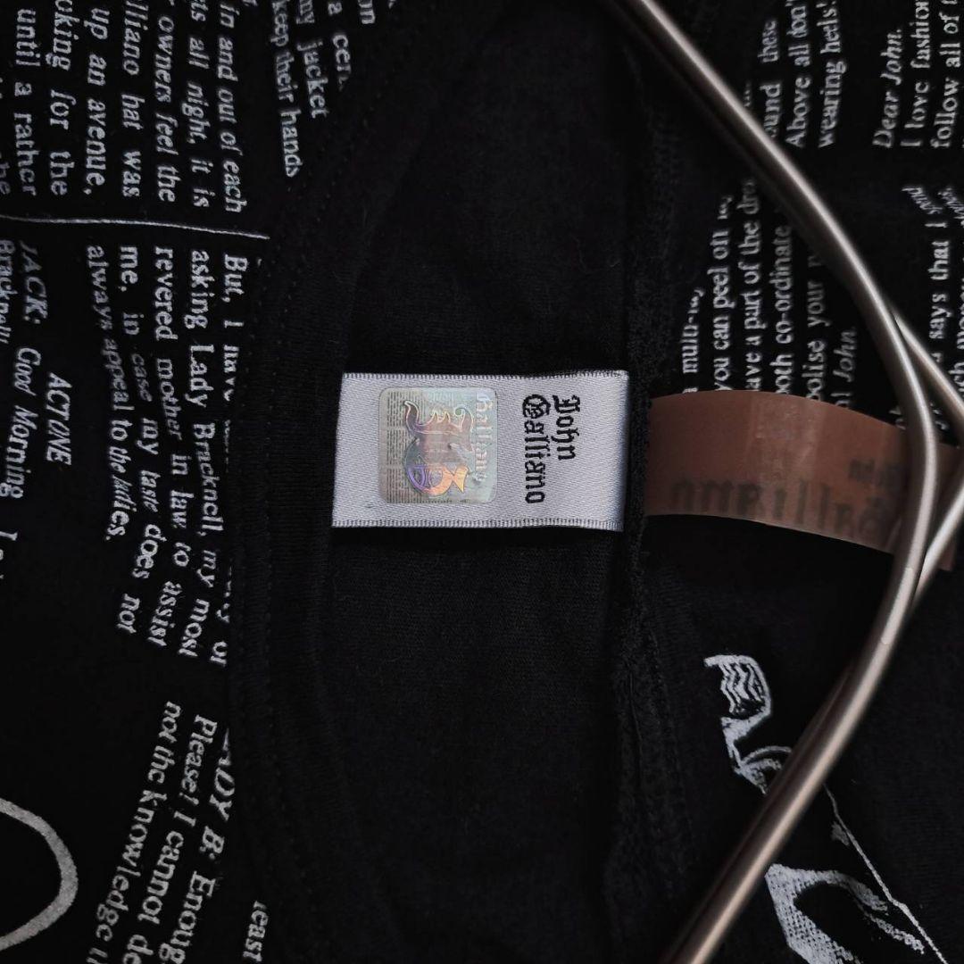 john galliano ジョンガリアーノ ニュースペーパー 長袖 Tシャツ