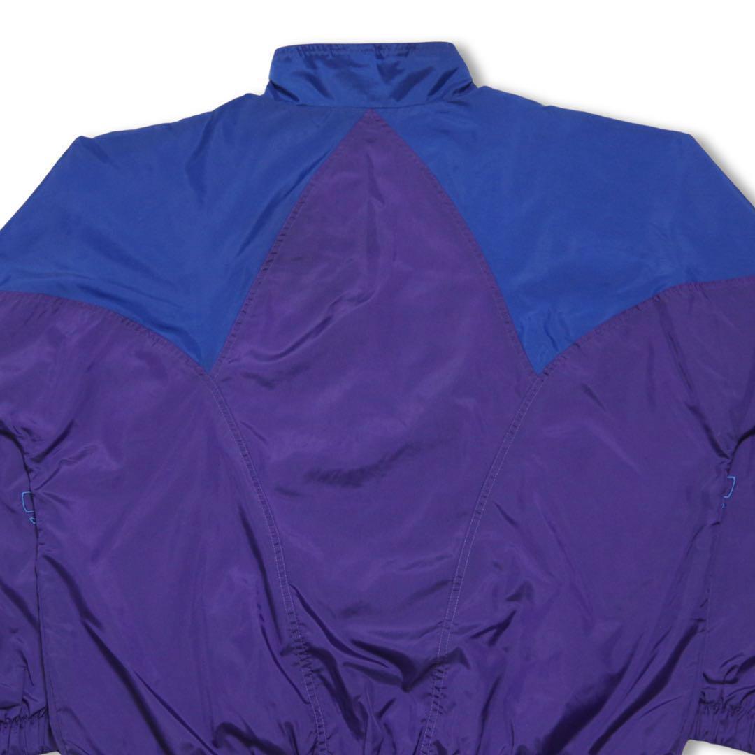 古着 80s adidas ナイロンジャケット 青 紫 古着 80s adidas ナイロンジャケット 青 紫