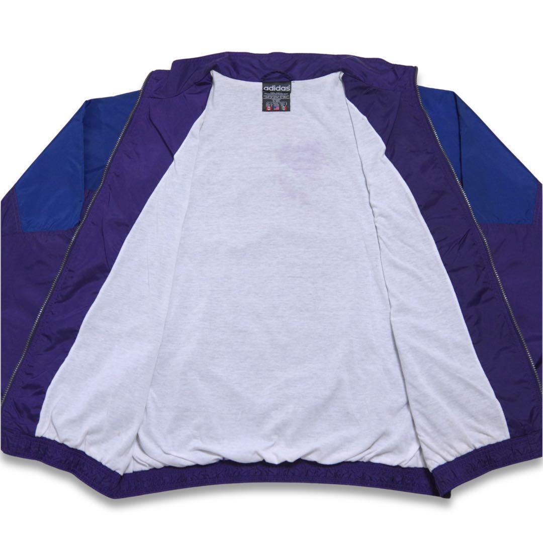 古着 80s adidas ナイロンジャケット 青 紫 古着 80s adidas ナイロンジャケット 青 紫