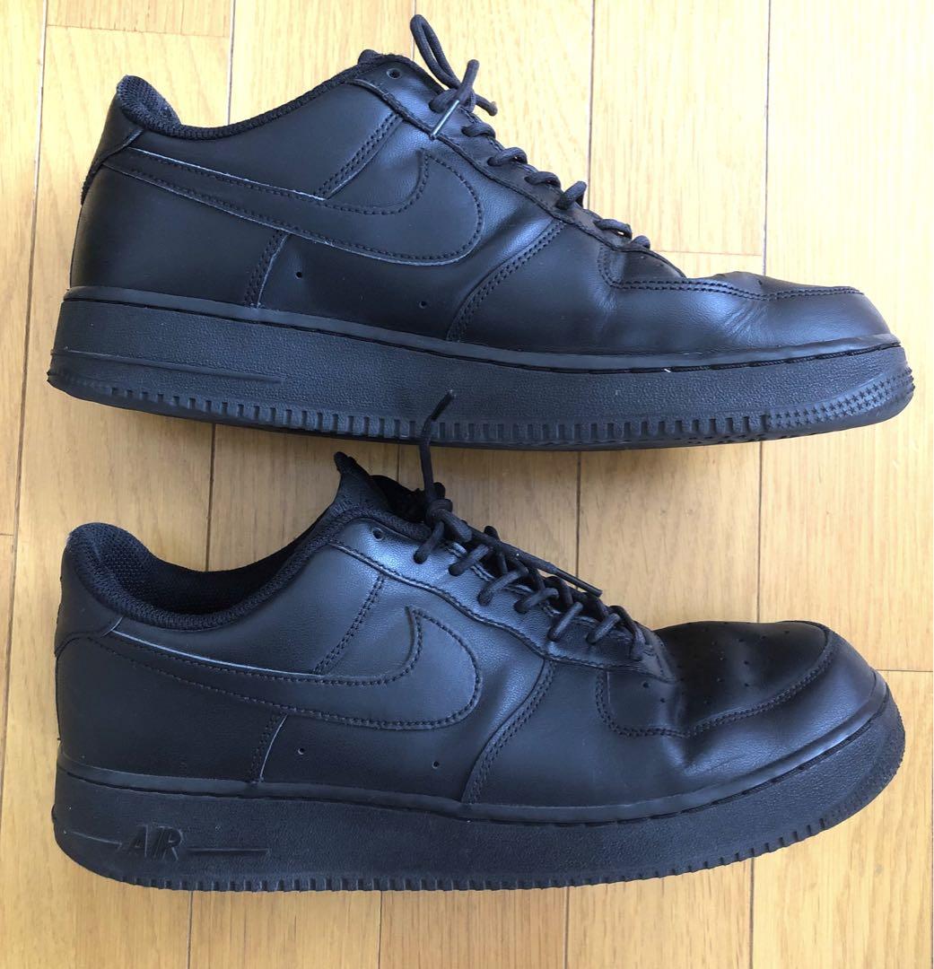 Nike Air Force 1 ブラックレザーシューズ Nike Air Force 1 ブラックレザー スニーカー｜Yahoo!フリマ（旧