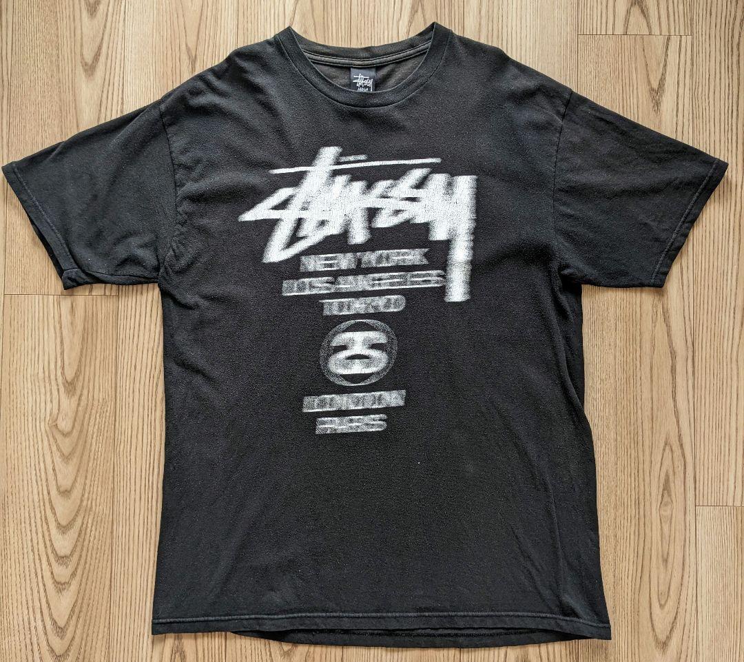 Stussy グラフィックプリント Tシャツ ブラック - メルカリ