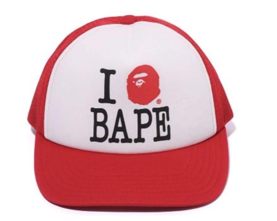 完売品*I LOVE BAPE MESH CAP レッド